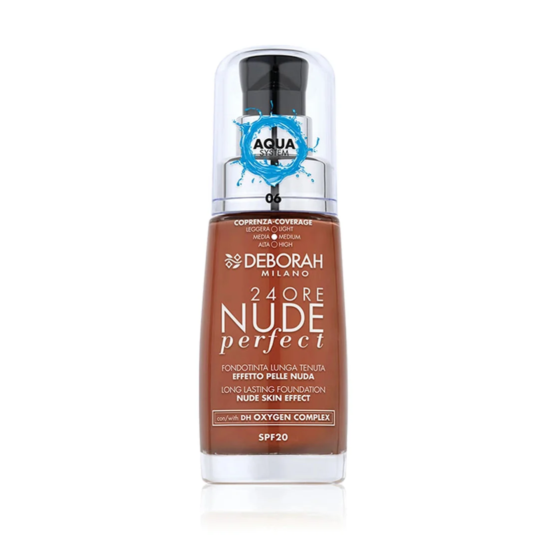 Deborah 24Ore Nude Perfect Fondotinta SPF20 06 Caramel