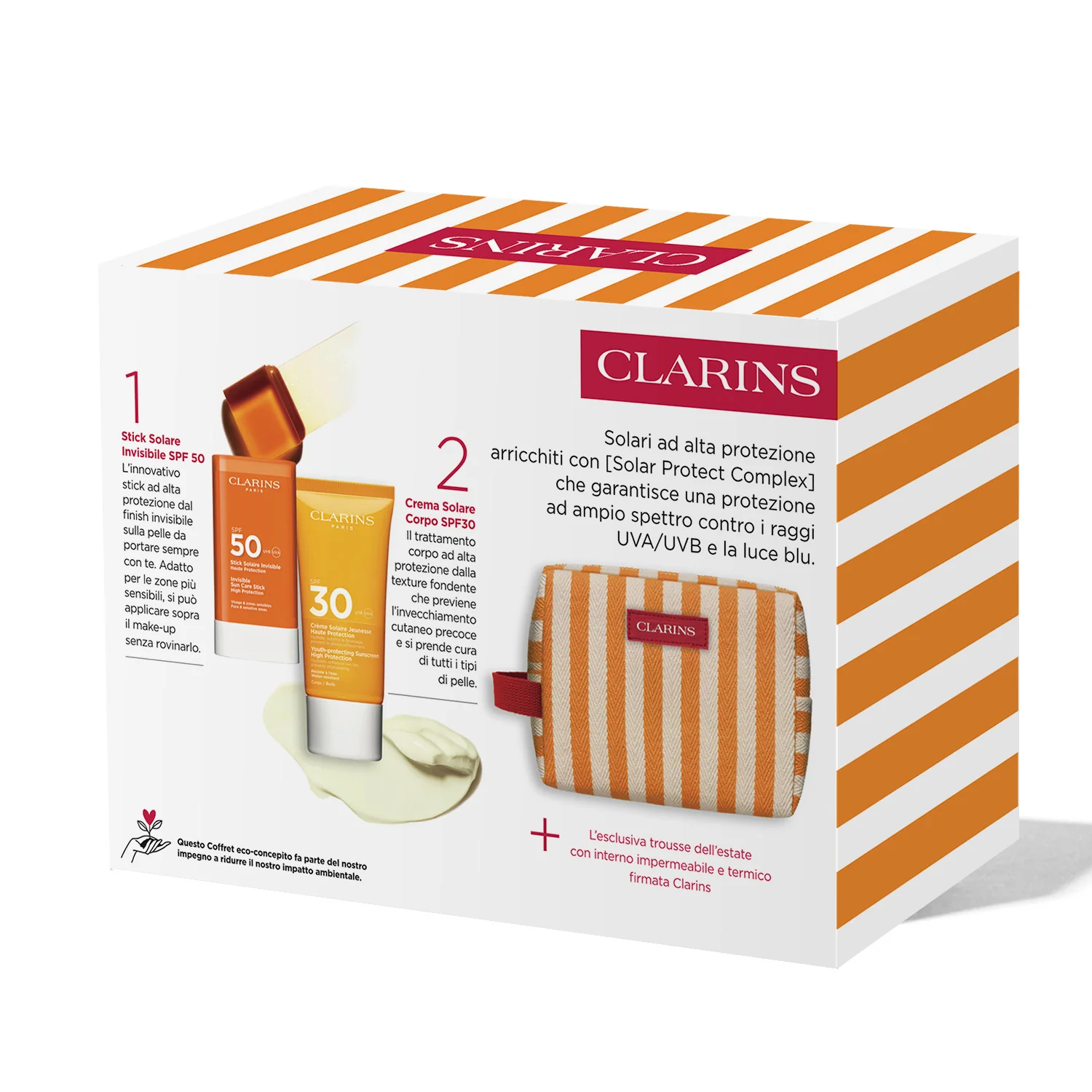 CLARINS Body Cream Spf30+ 75 Ml + Sun Stick Spf50+ + Trousse Set  3 pz - Image 4