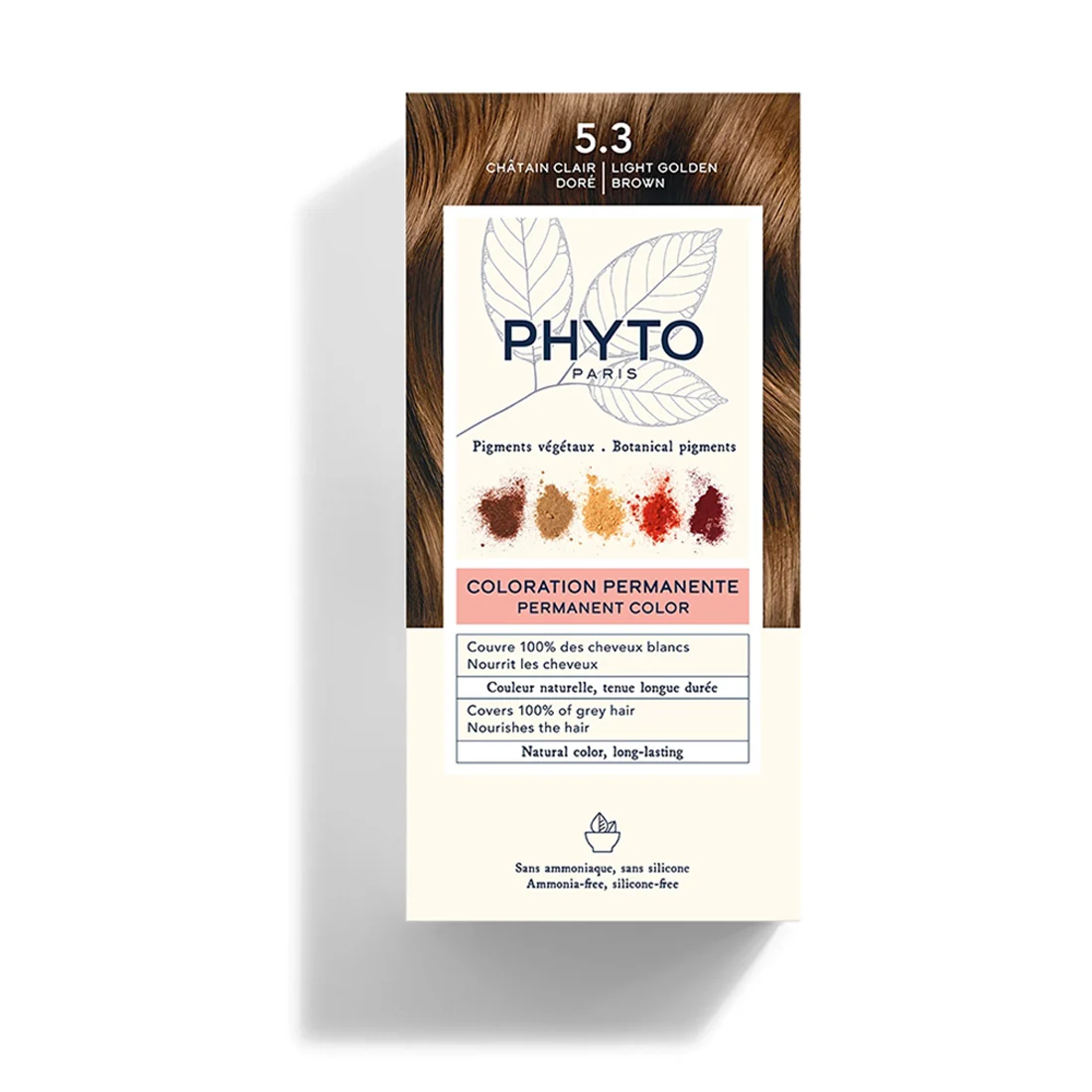 Phyto Colorazione Permanente 5.3 Chatain Clair Doré 5.3 Chatain Clair Doré