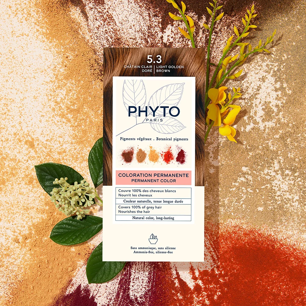Phyto Colorazione Permanente 5.3 Chatain Clair Doré 5.3 Chatain Clair Doré - Image 5