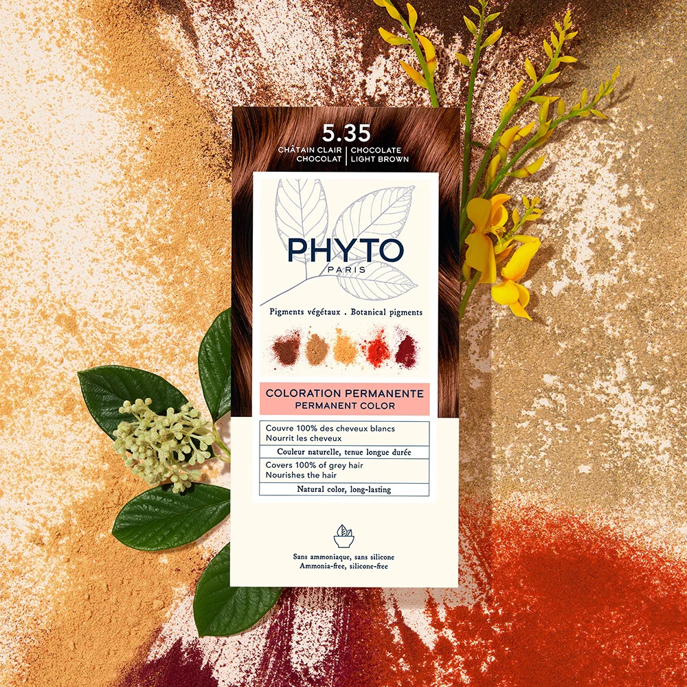 Phyto Colorazione Permanente 5.35 Chatain Clair Chocolat 5.35 Chatain Clair Chocolat - Image 5