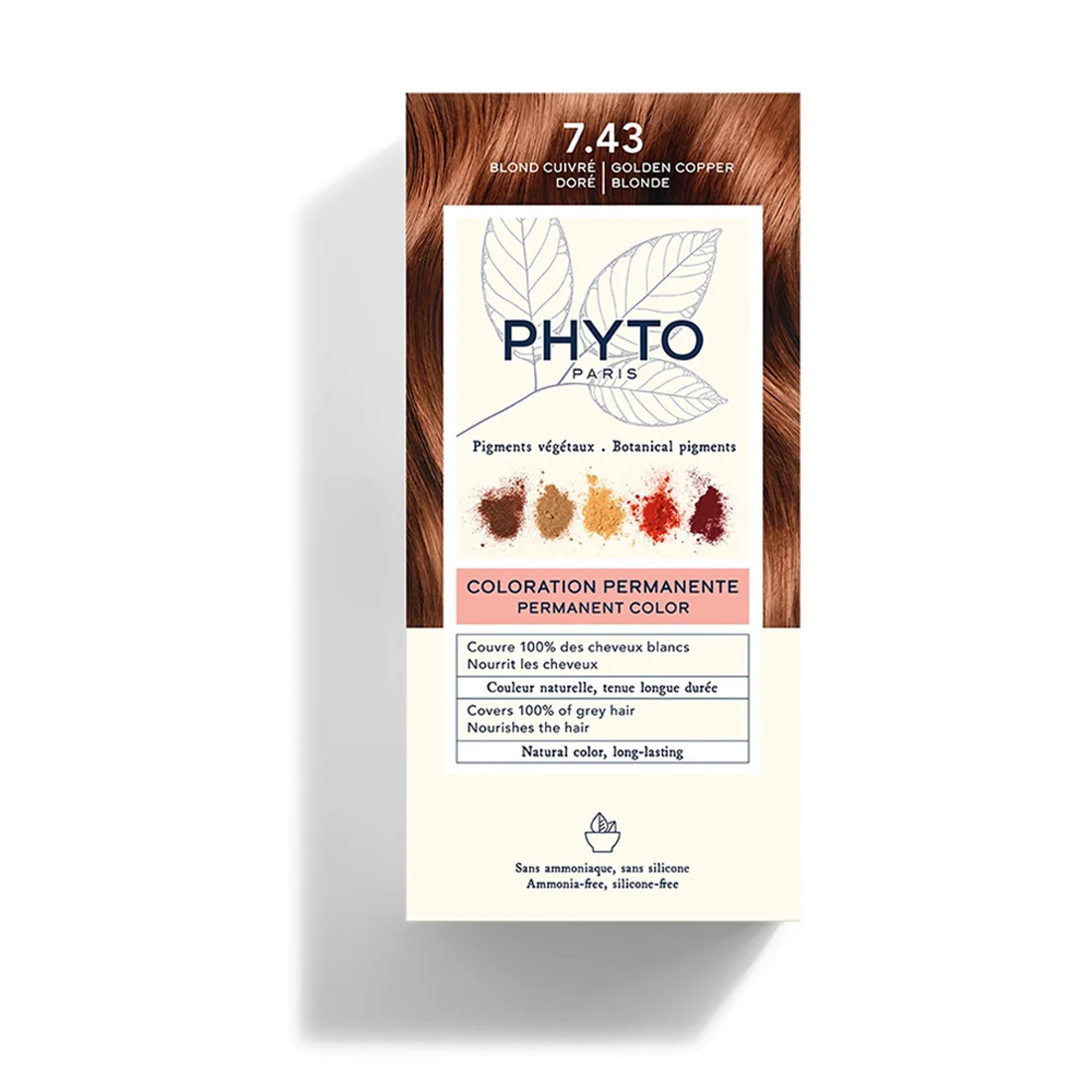 Phyto Colorazione Permanente 7.43 Blond Cuivré Doré 7.43 Blond Cuivré Doré