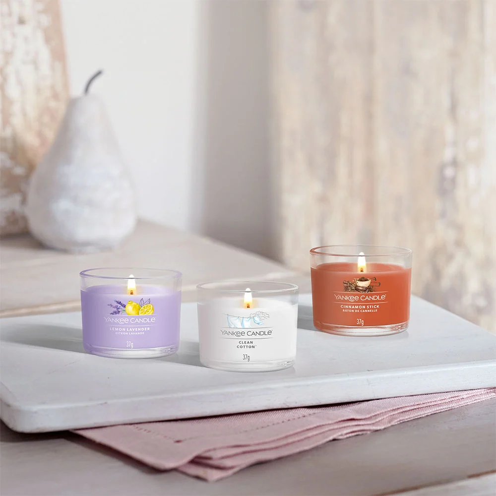 Yankee Candle Confezione 3 Candele Votive in Vetro Lemon Lavender Set V1 - Image 5