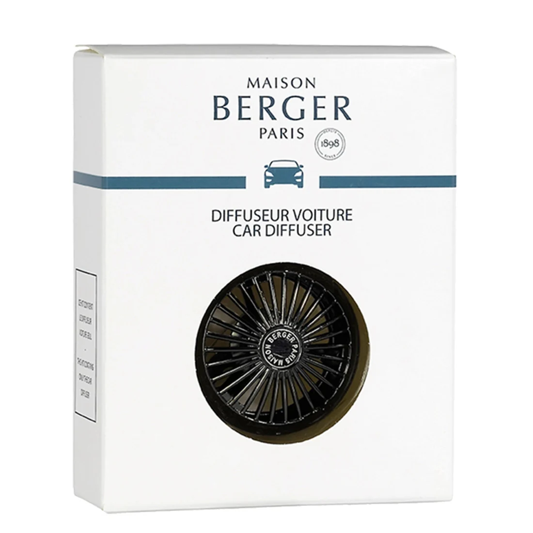 Maison Berger Paris Diffuseur Voiture Clip Car Wheel Noir 1 pz