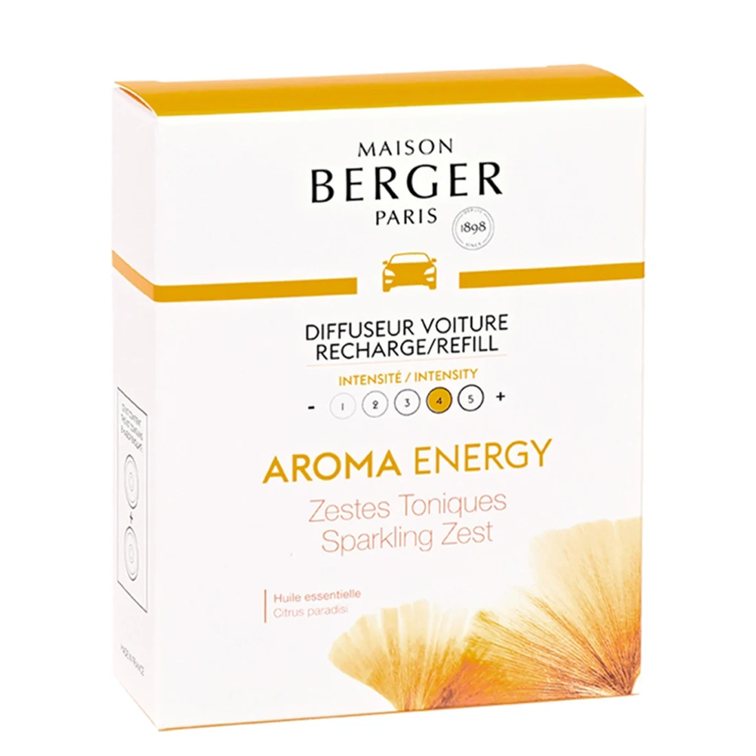 Maison Berger Paris Diffuseur Voiture Recharge Aroma Energy 2x17gr eur Voiture Recharge Aroma Energy