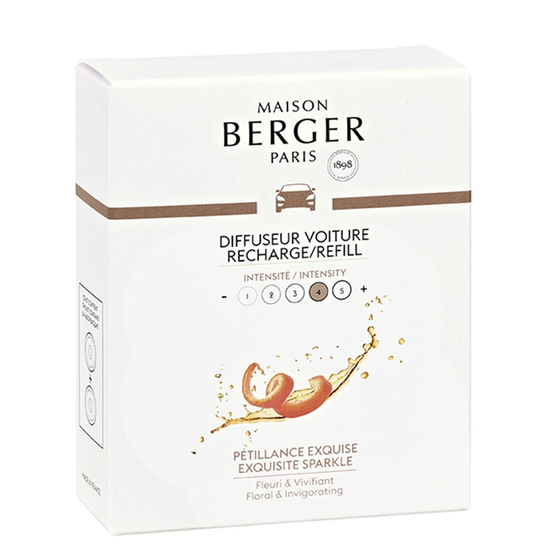 Maison Berger Paris Diffuseur Voiture Recharge Petillance Exquise 2x17gr eur Voiture Recharge Petillance Exquise