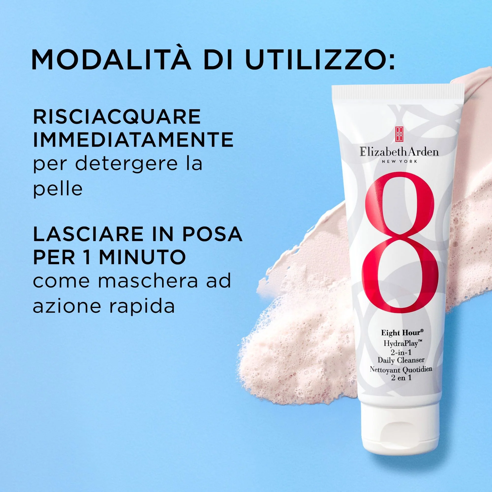 Elizabeth Arden Eight Hour HydraPlay 2in1 Daily Cleanser 125 ml - Image 5