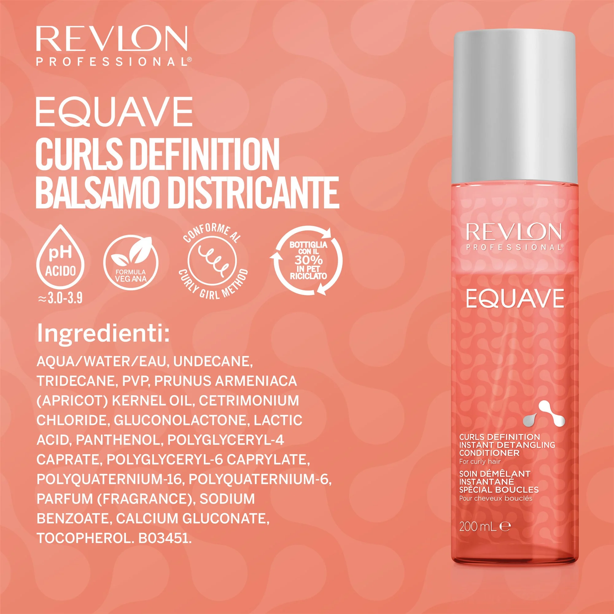 Revlon Professional Equave Curls Definition Bi-Phase Detangling Conditioner 200 ml - Image 4