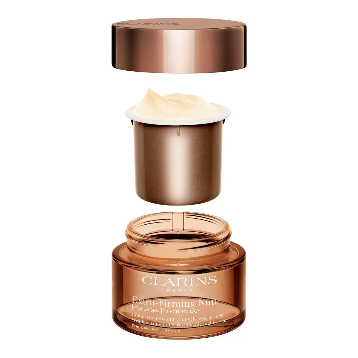 Clarins Extra-Firming Nuit Collagen Technology Peaux Seches  50 ml - Image 3