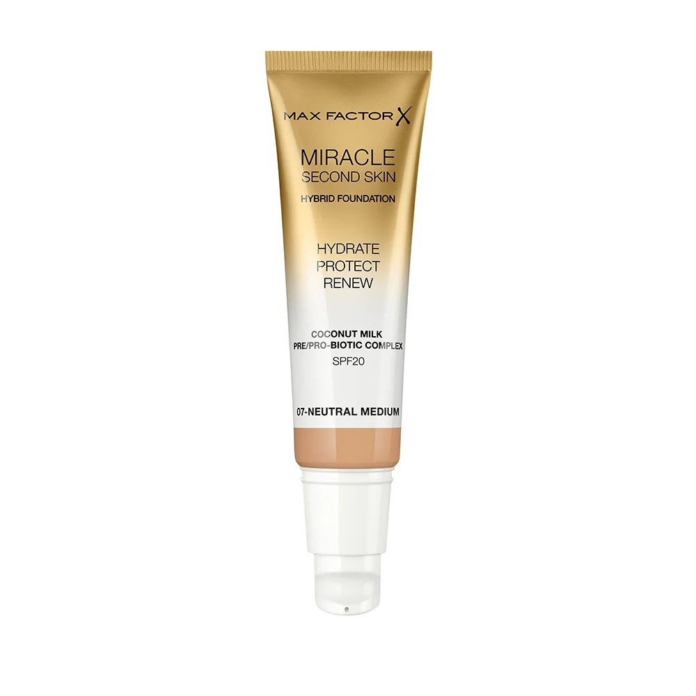 Max Factor Miracle Second Skin 07 Neutral Medium SPF20 - Image 2