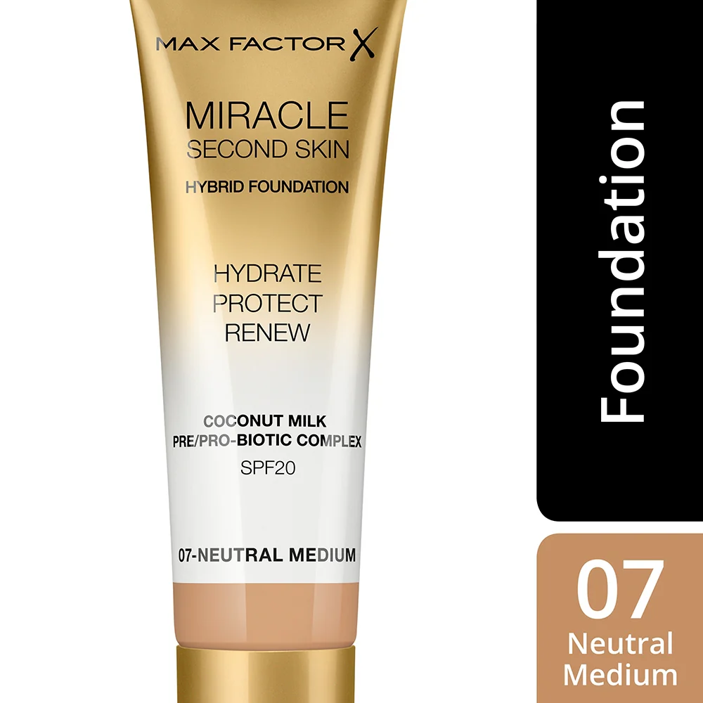 Max Factor Miracle Second Skin 07 Neutral Medium SPF20 - Image 4