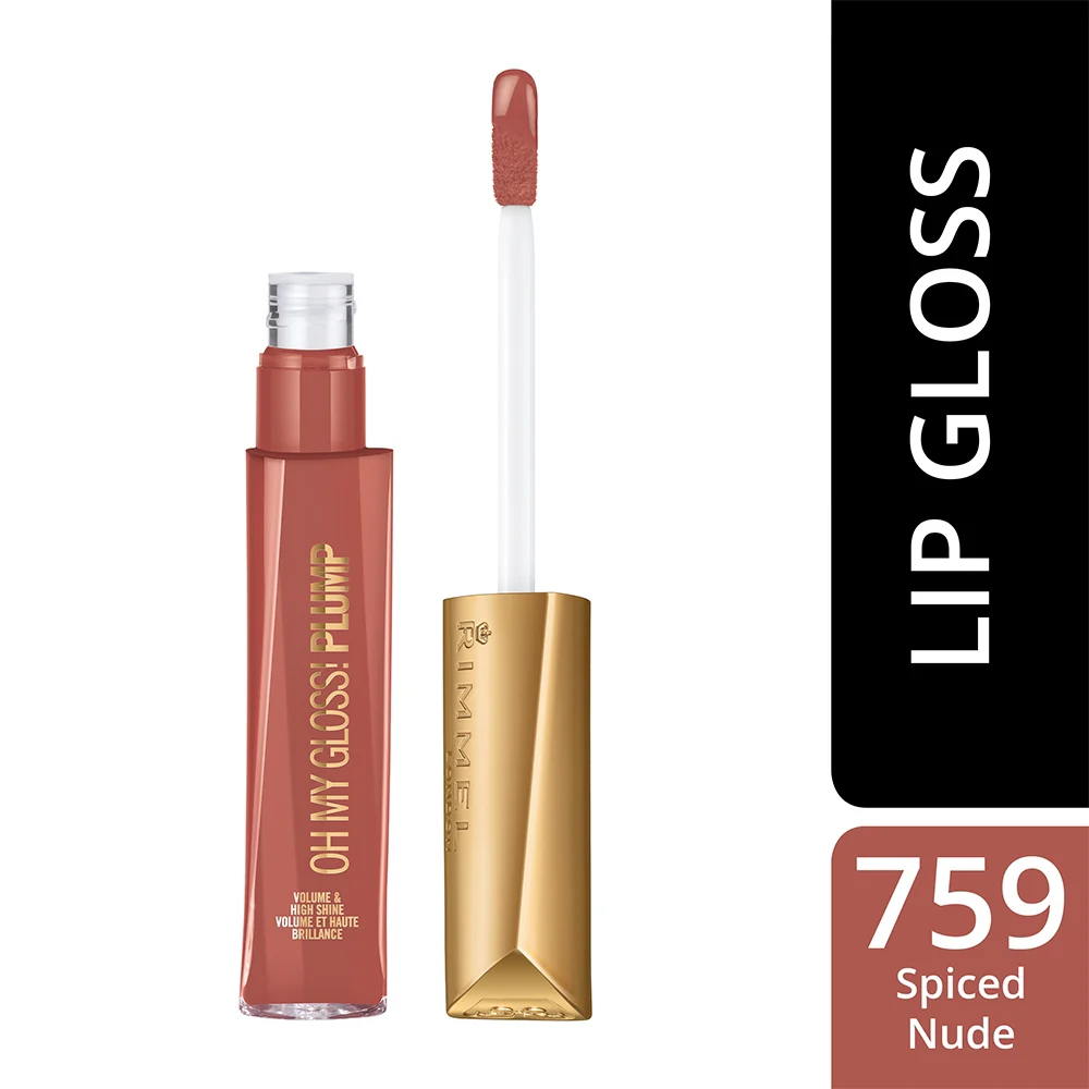 Rimmel Oh My Gloss Plump! 759 Spiced Nude - Image 4