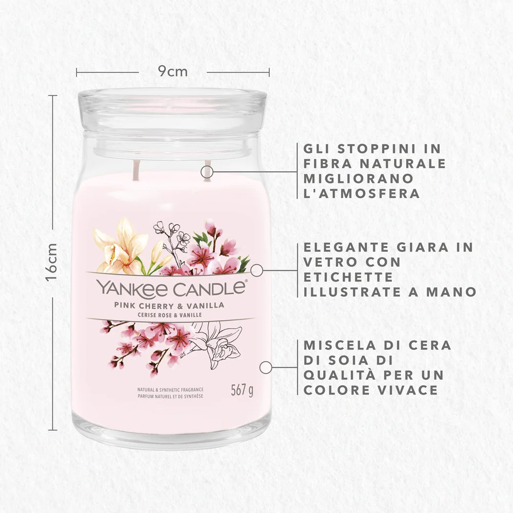 Yankee Candle Pink Cherry & Vanilla Signature Grande herry & Vanilla Signature - Image 2