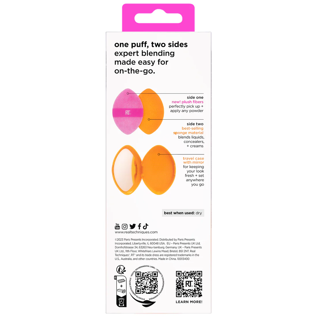 Real Techniques Miracle 2 In 1 Powder Puff + Travel Case - Image 4