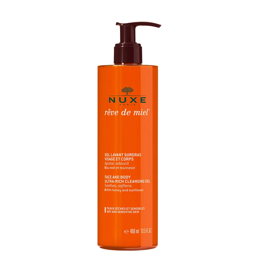 Nuxe Reve de Miel Gel Lavant Surgras Visage et Corps 400 ml