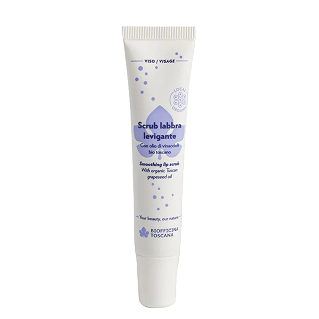 Biofficina Toscana Scrub labbra levigante Con olio di vinaccioli bio toscano 15 ml