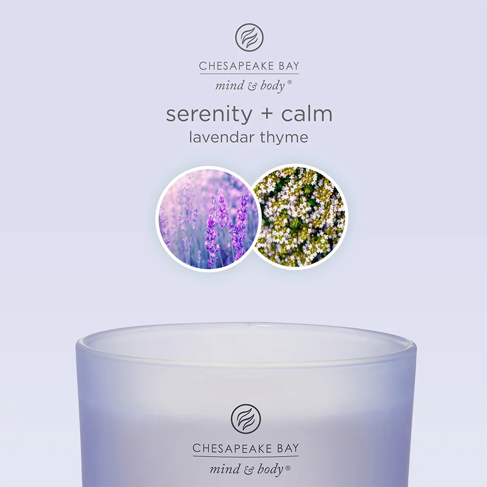 Chesapeake Bay Candle Serenity & Calm (Lavender Thyme) 3 stoppini  Calm (Lavender Thyme) - Image 3