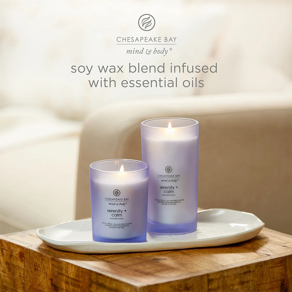 Chesapeake Bay Candle Serenity & Calm (Lavender Thyme) 3 stoppini  Calm (Lavender Thyme) - Image 4
