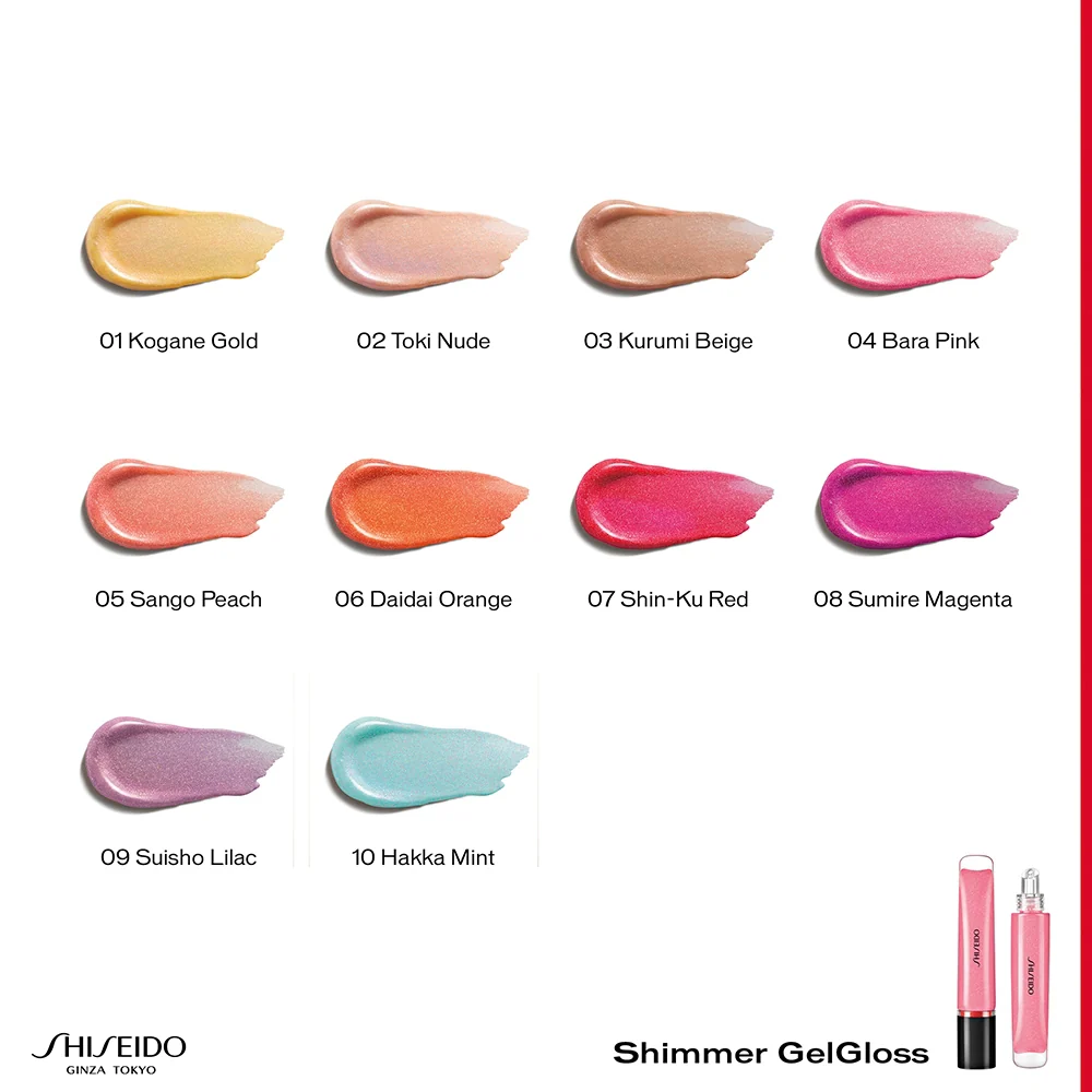 Shiseido Shimmer GelGloss 03 Kurumi Beige - Image 2