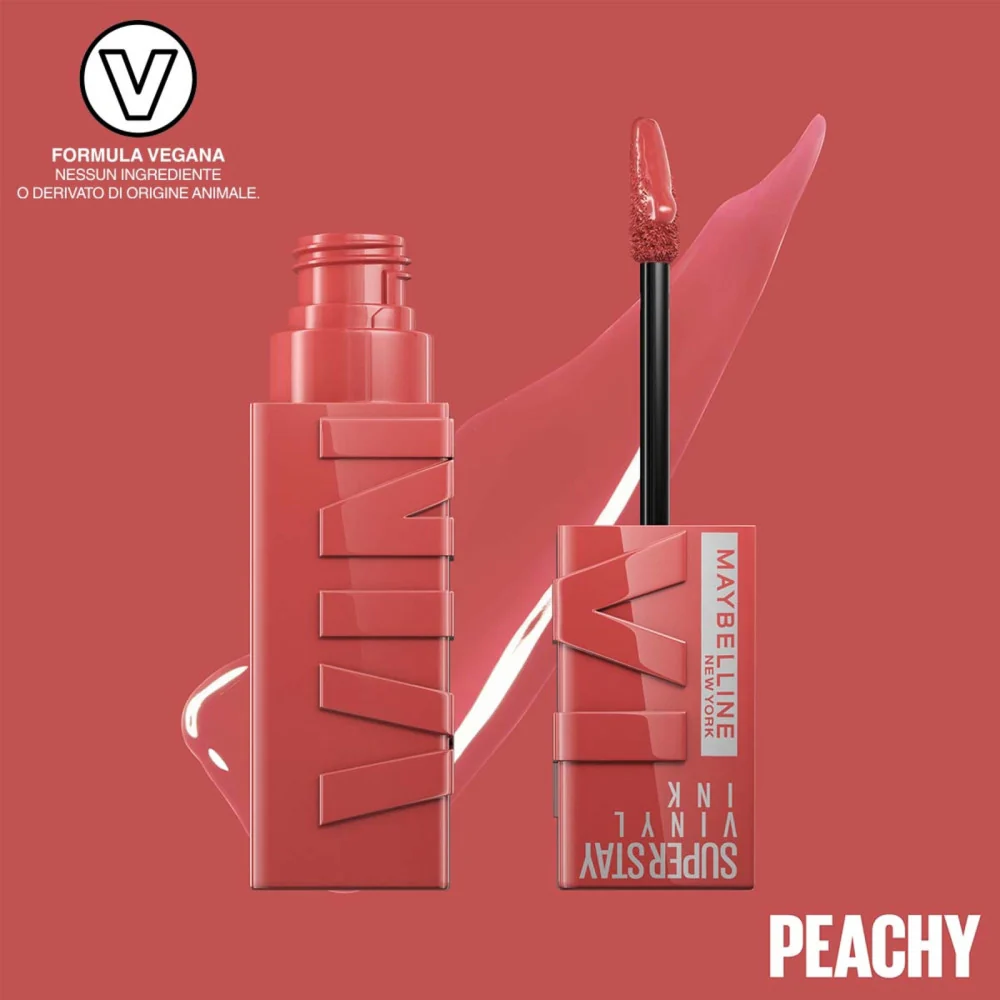 Maybelline New York Super Stay Vinyl Ink 15 Peachy - Image 4